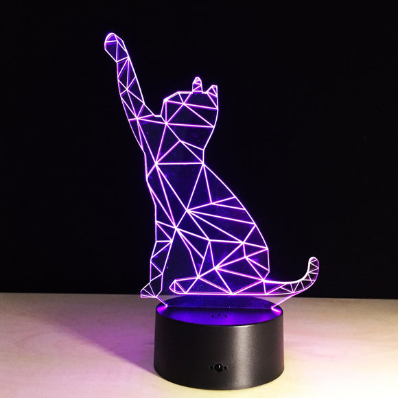 7 Color Wave Cat Lamp