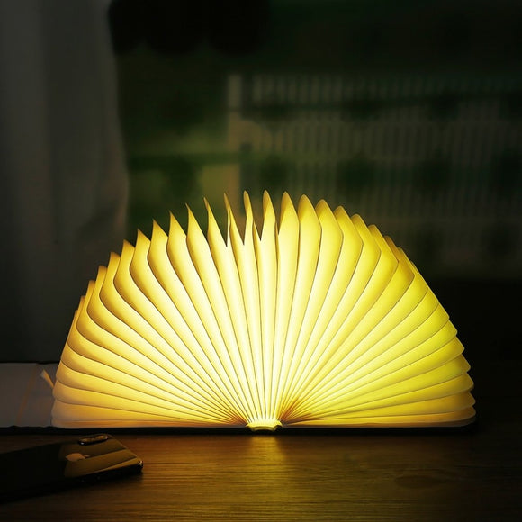 Foldable Wooden Book Lamp