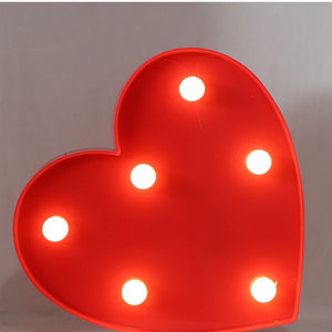 3D Love Heart Lamps